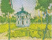 Vincent Van Gogh The town hall in Auvers on 14 July 1890 France oil painting artist